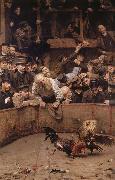 Cogghe Remy Le Combat de coqs en Flandre USA oil painting artist